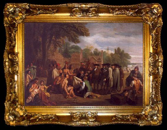framed  Benjamin West William Penn s Treaty with the Indians, ta009-2